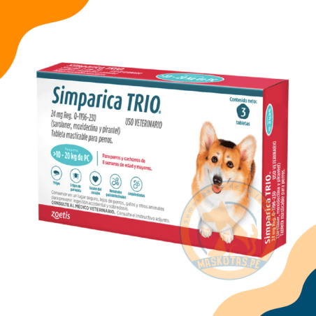 SIMPARICA TRIO X 3TAB (10.1 A 20 KG)