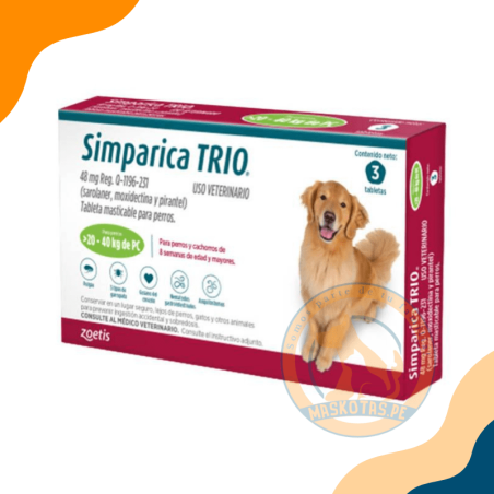 SIMPARICA TRIO X 3TAB (20.1 A 40 KG)