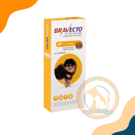 BRAVECTO 112.5MG ( 2KG. - 4.5KG. )