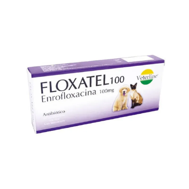 Floxatel 100mg antibiótico enrofloxacina para perros y gatos
