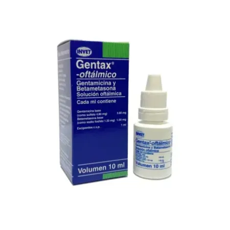Gentax Oftálmico antibiótico para infecciones oculares en perros y gatos
