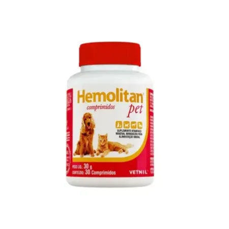 Hemolitan Pet suplemento hematínico vitamínico para perros y gatos