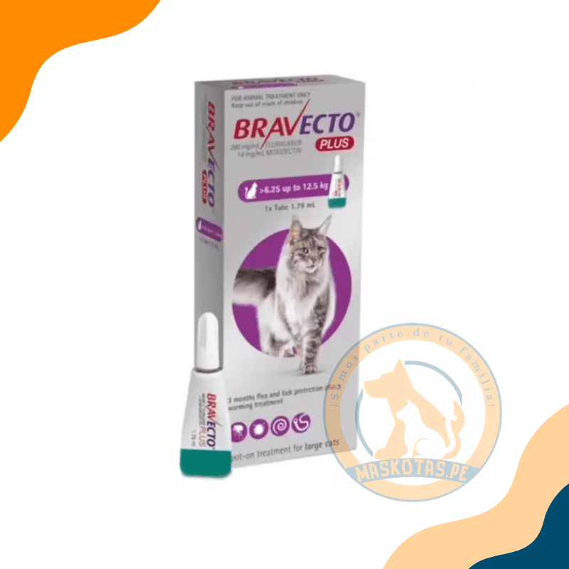 BRAVECTO PLUS 500MG SPOT ON CATS (6.25KG.- 12.5KG.)