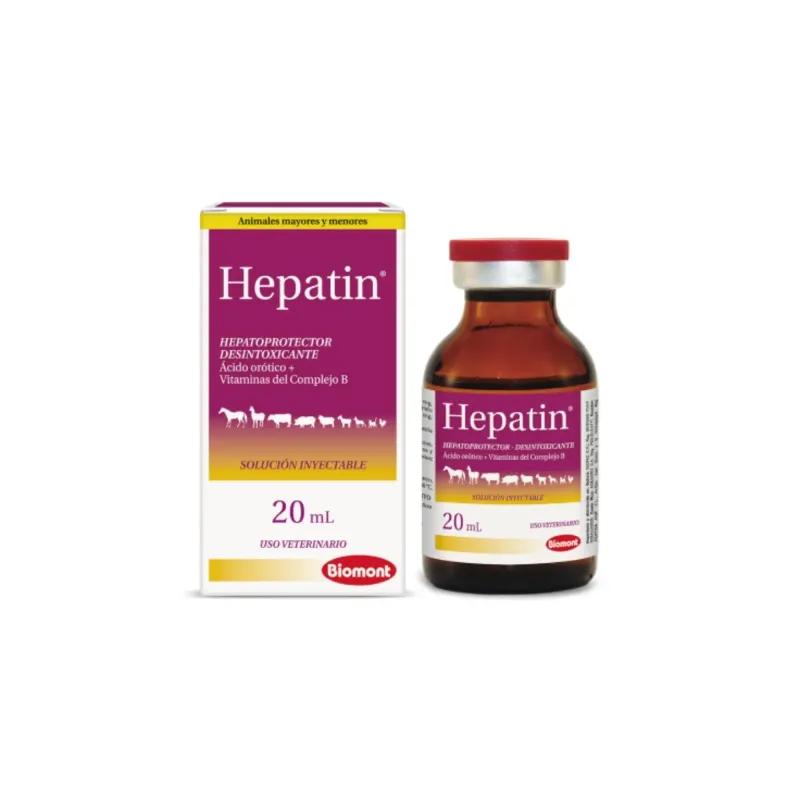Hepatin protector estimulante hepático inyectable u oral