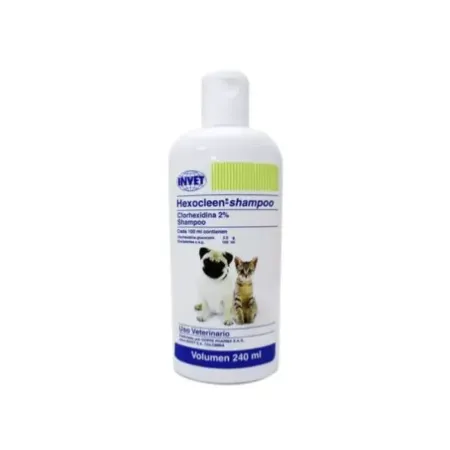 Hexocleen champú antiséptico con clorhexidina para perros y gatos