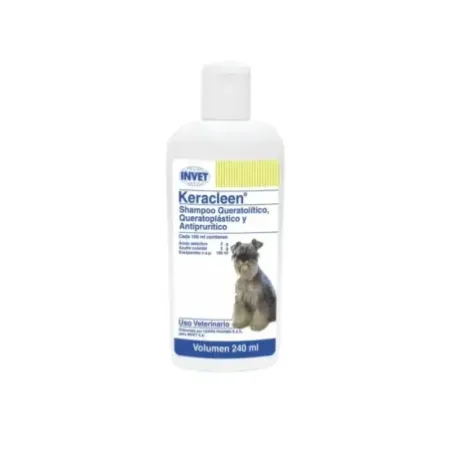 Keracleen champú queratolítico queratoplástico para piel de perros y gatos