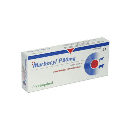 Marbocyl 80mg antibiótico marbofloxacina para perros y gatos