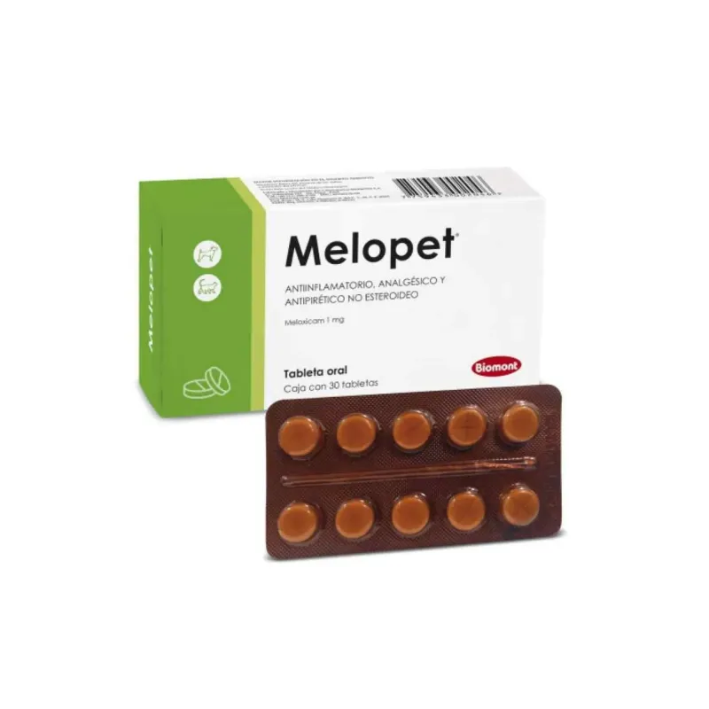 Melopet 30 tabletas AINE meloxicam para perros y gatos