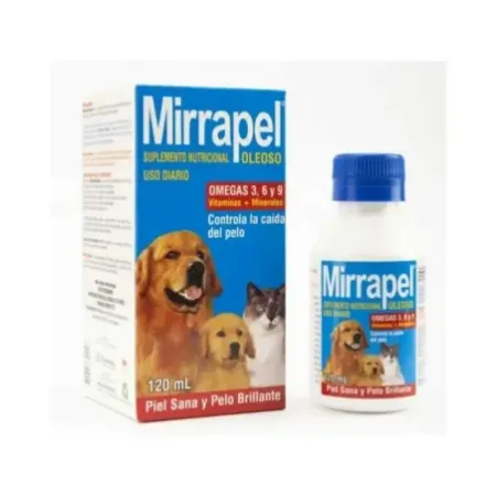 Mirrapel Oleoso suplemento de omega para piel y pelaje de perros y gatos