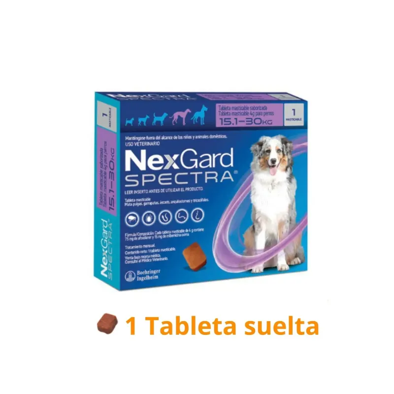 NexGard Spectra L antiparasitario masticable para perros 15-30 kg
