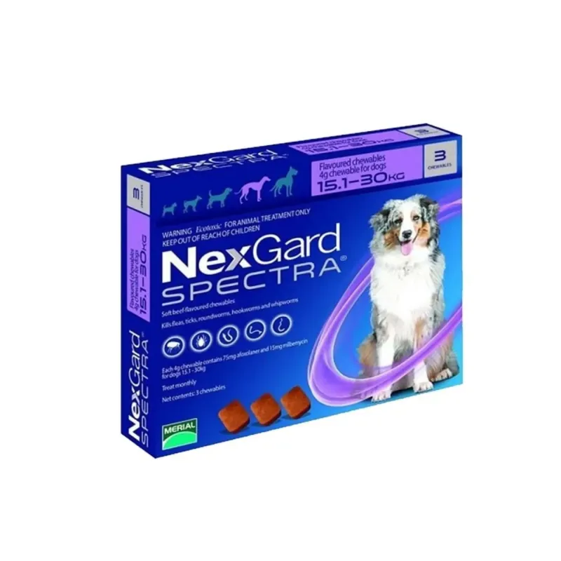 NexGard Spectra L antiparasitario masticable para perros 15-30 kg