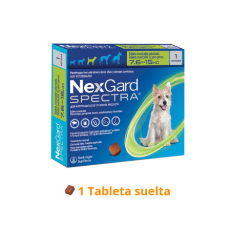 NexGard Spectra M antiparasitario masticable para perros 7.5-15 kg