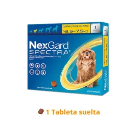 NexGard Spectra S antiparasitario masticable para perros 3.5-7.5 kg