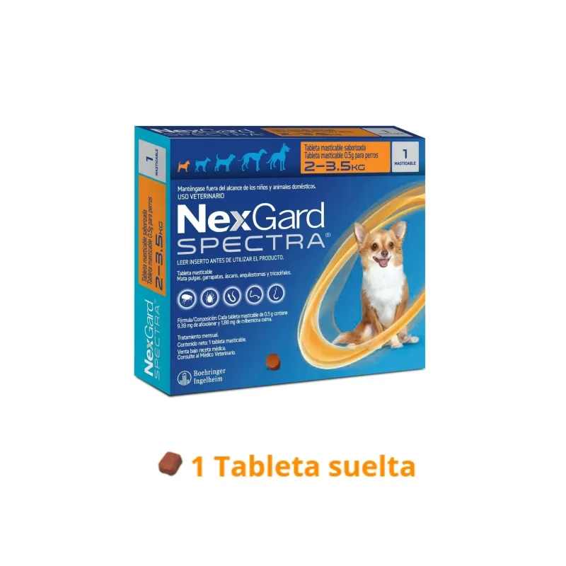 NexGard Spectra XS antiparasitario masticable para perros 2-3.5 kg