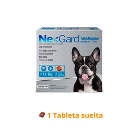 NexGard comprimido masticable antipulgas garrapatas para perros 25.1-50 kg