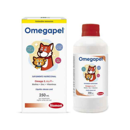 Omegapel suplemento de Omega 3 y 6 para piel y pelaje de perros y gatos