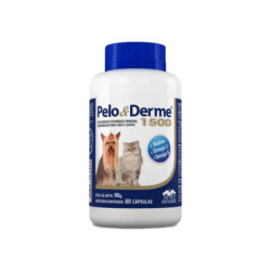 Pelo & Derme 1500mg suplemento para piel y pelaje de perros y gatos