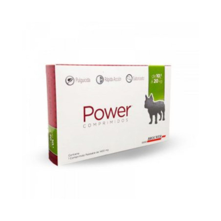 Power comprimido antiparasitario para perros 10-20kg