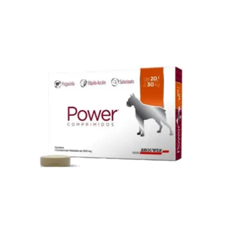 Power comprimido antiparasitario para perros 20.1-30kg