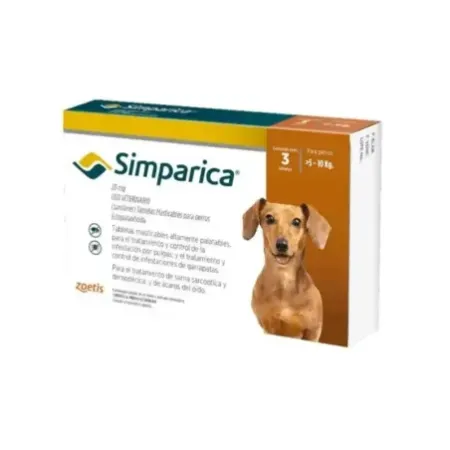 Simparica comprimido antipulgas garrapatas para perros 2.5-5kg