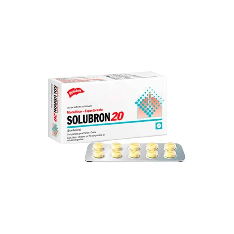 Solubron mucolítico expectorante para perros y gatos