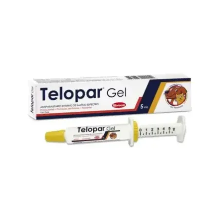 Telopar gel oral antiparasitario en jeringa para perros y gatos