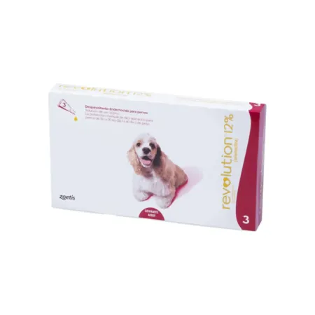 ZOETIS ZOETIS REVOLUTION 12% PARA PERRITOS DE 10.1 A 20 KG 03 PIPETAS (ROJO) | Maskotas.pe