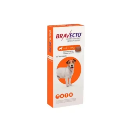 Bravecto 250mg comprimido masticable antipulgas garrapatas para perros 4.5-10 kg
