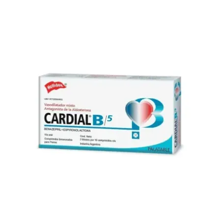 Cardial B 5.0mg comprimidos para soporte cardíaco en perros