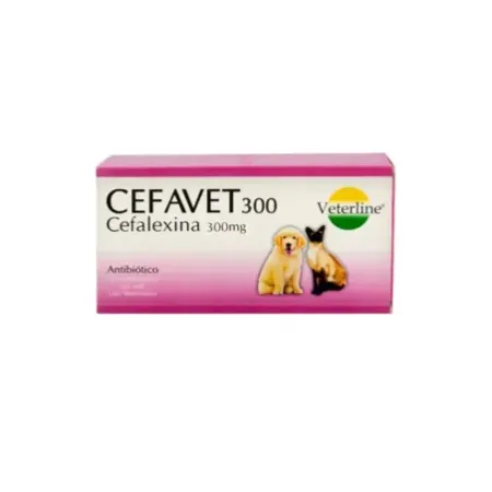 Cefavet 300mg antibiótico de cefalexina para perros y gatos