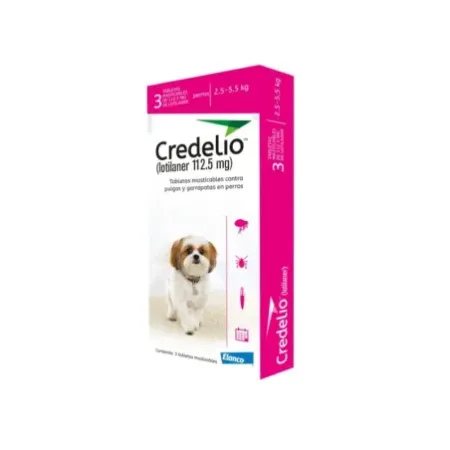 Credelio 56.25mg comprimidos antipulgas garrapatas para perros 2.6-5.5 kg