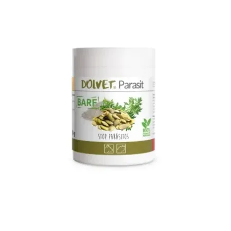 Dolvet Parasit suplemento para soporte digestivo y prevención de parásitos en perros y gatos