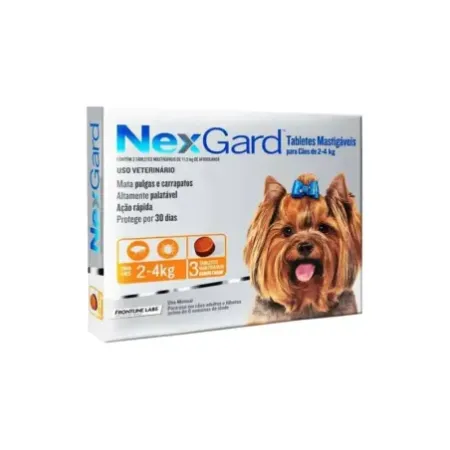 NexGard comprimido masticable antipulgas garrapatas para perros 2-4 kg