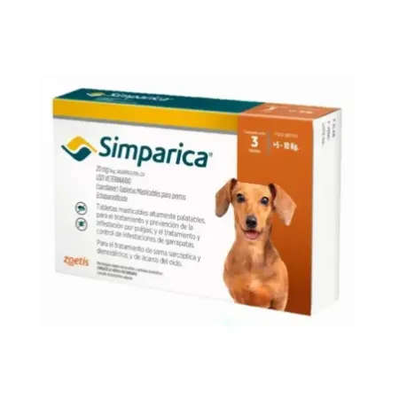 Simparica comprimido antipulgas garrapatas para perros 5-10kg